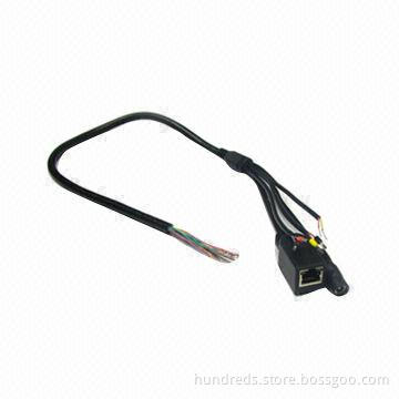 Camera Cable with RJ45 Connector, Available in Various Lengths, Customized Cable Gauges are Welcome
